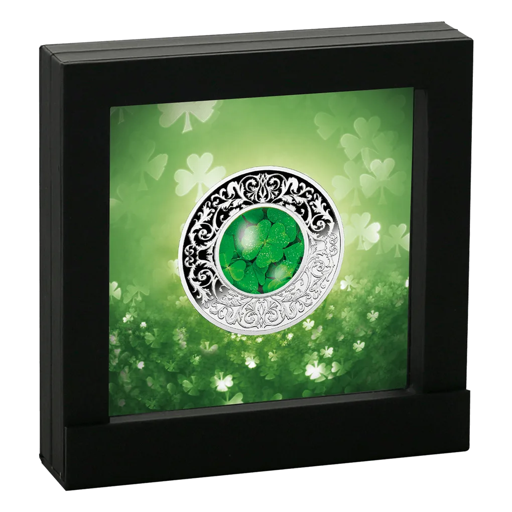 CAMEROON 500 FRANCS FOUR-LEAF CLOVER 2023 (SILVER 17.50 G ) COIN RARE PROOF SET