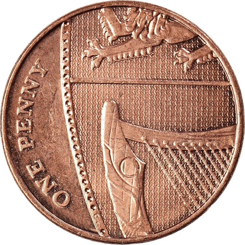 Bronze Penny of Elizabeth II (AD2015) of United Kingdom UNC Grade