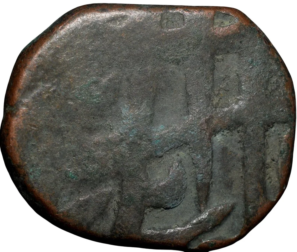 Copper Dam of Aurangzeb(AD1658-1707) of Elichpur Mint KM286.1