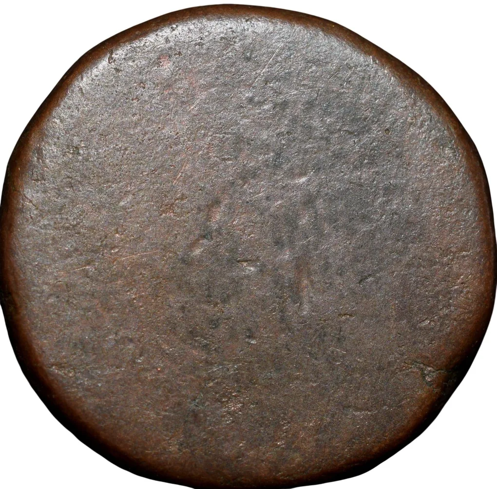 Copper Paisa of Nawab Jahangir Muhammad Khan (AD 1837-1844) of Bhopal State KM C21a