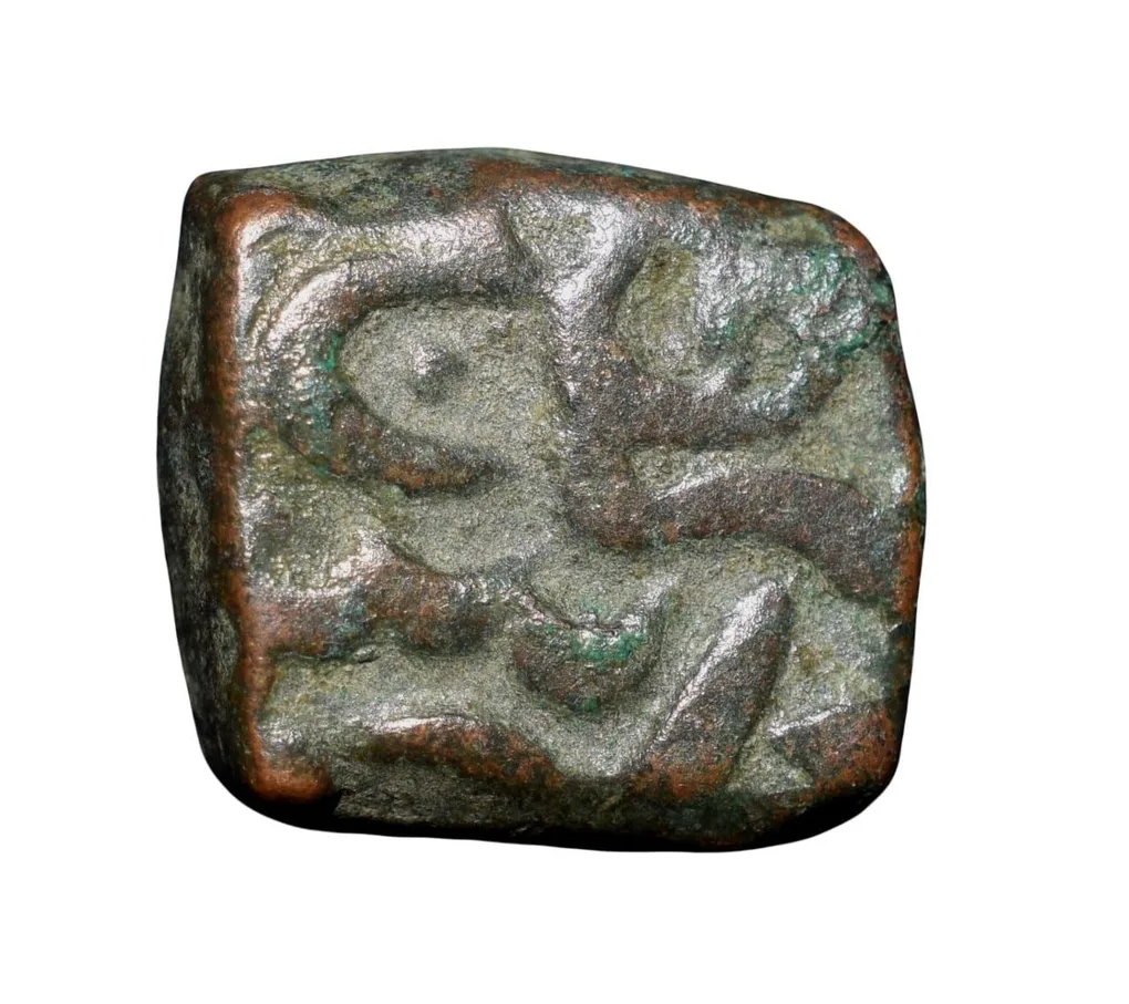 Copper Falus of Akbar(AD 1556-1605) of Sironj Mint Malwa Standard V.Rare