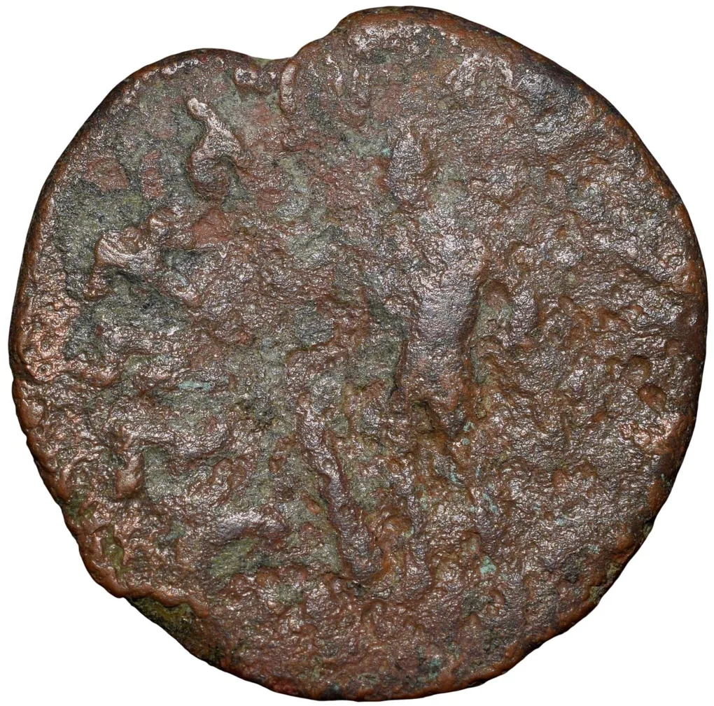 Copper Drachma of Kujula Kadphasis (AD 30-80) from Kushan Dynasty Portrait Type Rare