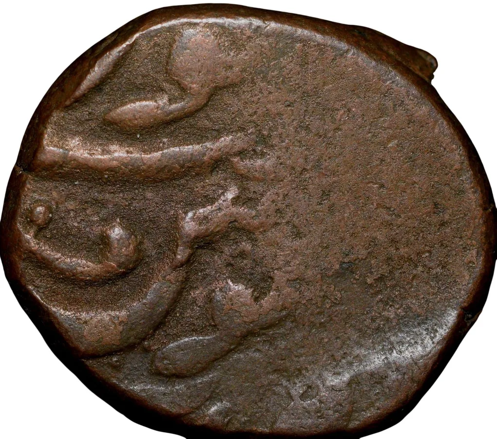 Copper Paisa of Indore State (AD 1759-1806) of Jaldhari Mint Anonymous Issue Very Rare