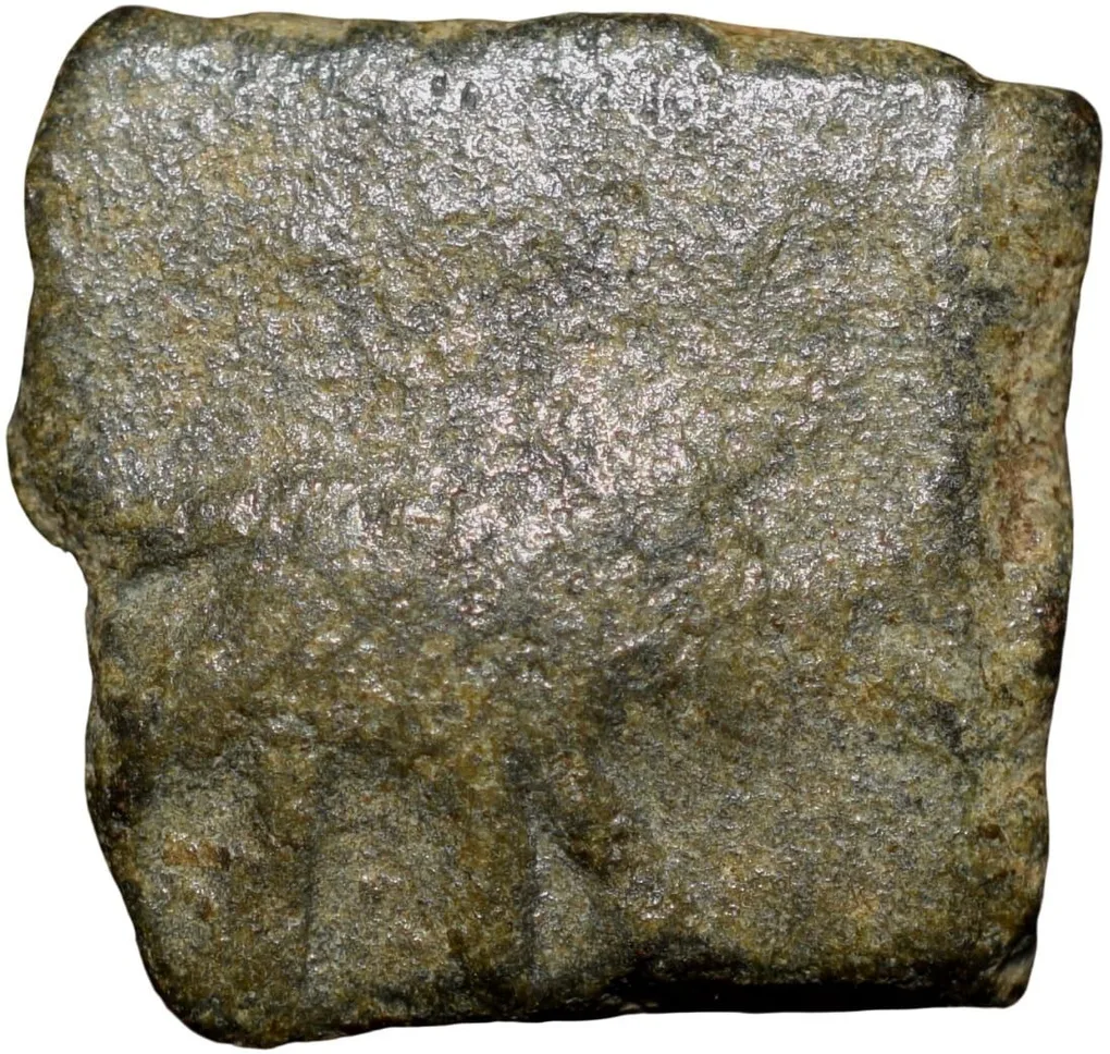 Copper Coin of City-State Bhadravati(1st Cen. BC) with Elephant/Tree Railing