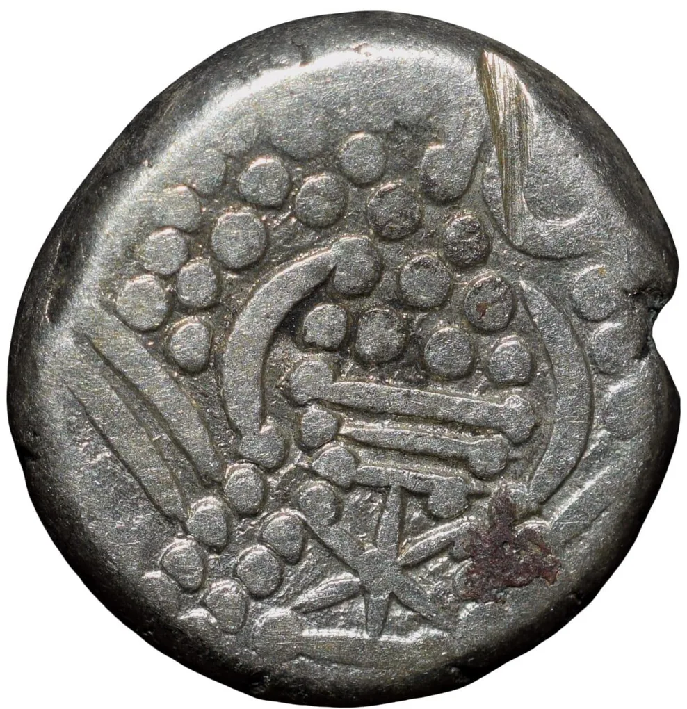 Silver Drachma of Chalukyas of Gujrat (AD 940-1030) Gahaiya Style Dey#156