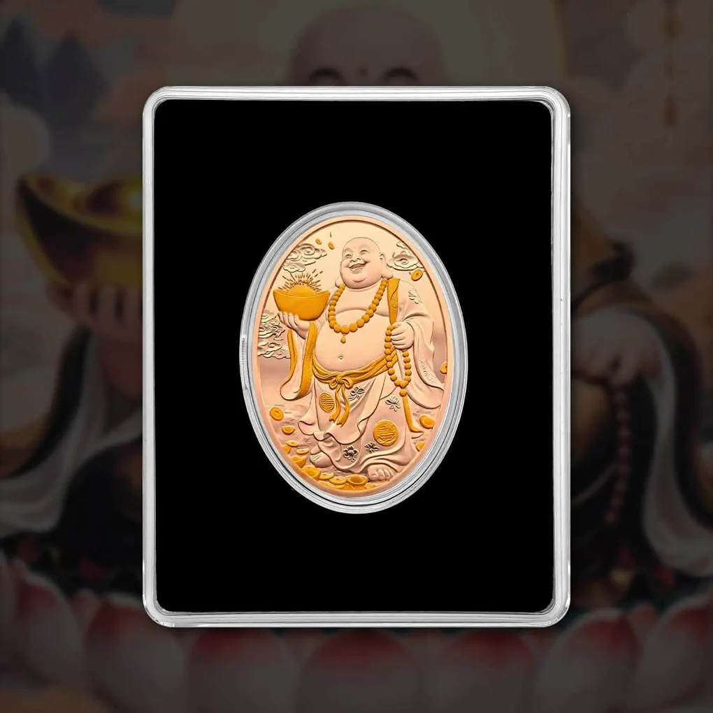 Extremely Rare Item 2026 commemorative copper coin from the Maitreya Buddha of 1 Cedi Proof Coin Issued Republic of Ghana Mint
