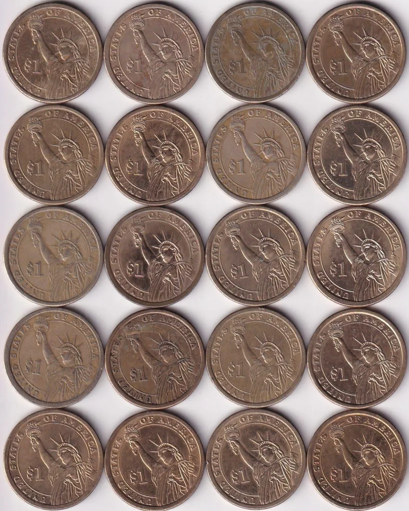 Us Presidential 1 Dollar 20 Different President Coins Collection Set Rare #1