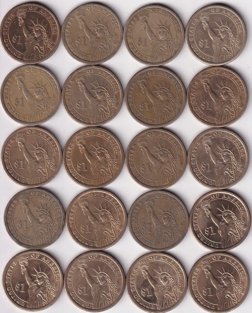 Us Presidential 1 Dollar 20 Different President Coins Collection Set Rare #2