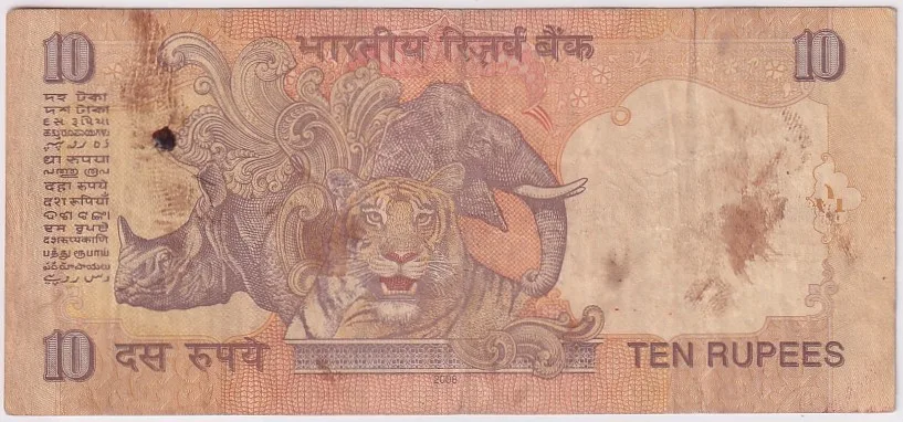 Y V Reddy 10 Rupees 400000 Fancy Number Used Condition Rare Note