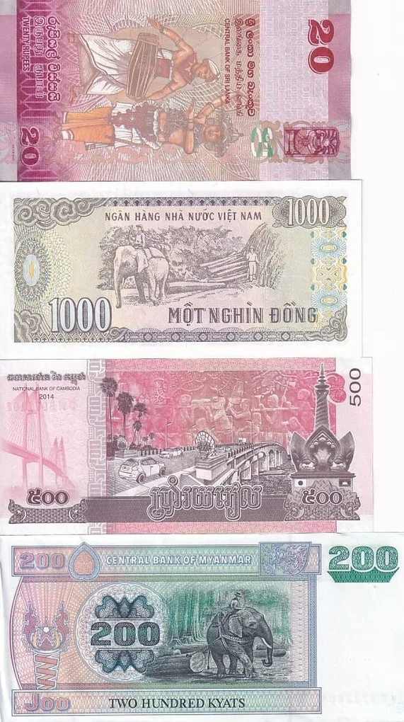 World 9 Different Asian Countrys Banknotes Collection Unc Lot