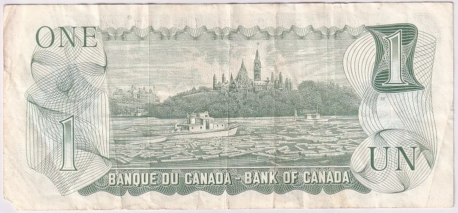 Canada 1 Dollar 1973 Queen Elizabeth II Face Used Condition Note #3