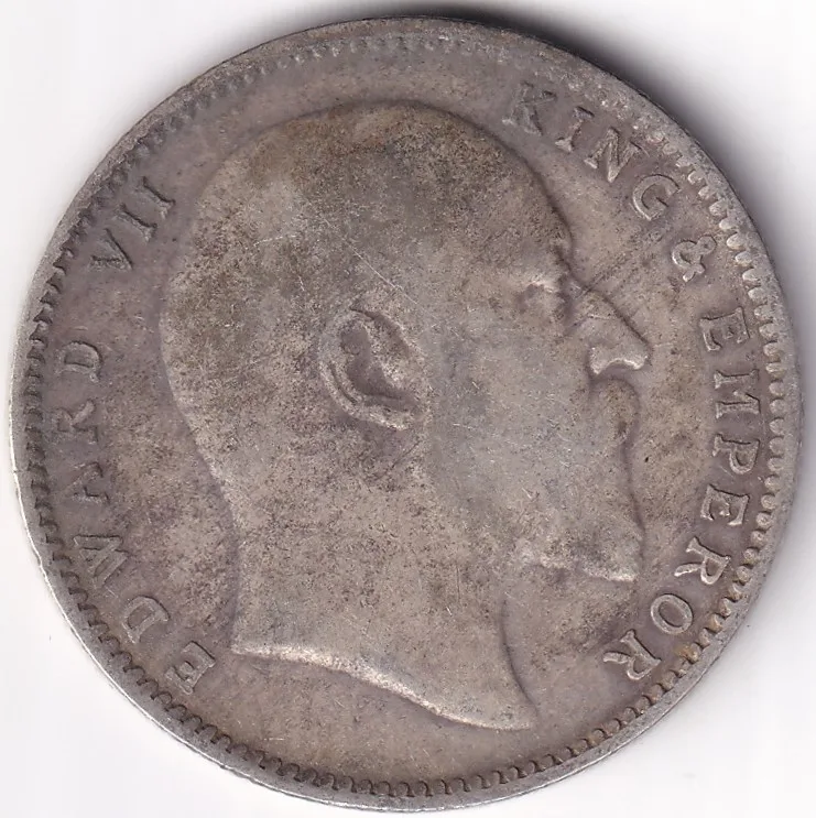 One Rupee 1904 King Edward Silver Coin