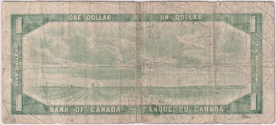 Queen Elizabeth II1 Dollar 1967 Canada Fine Condition Note #3