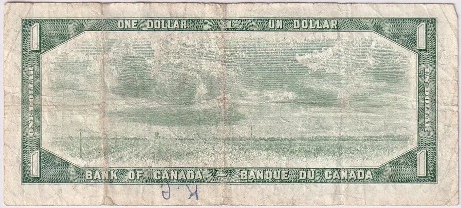 Queen Elizabeth II1 Dollar 1967 Canada Fine Condition Note #4