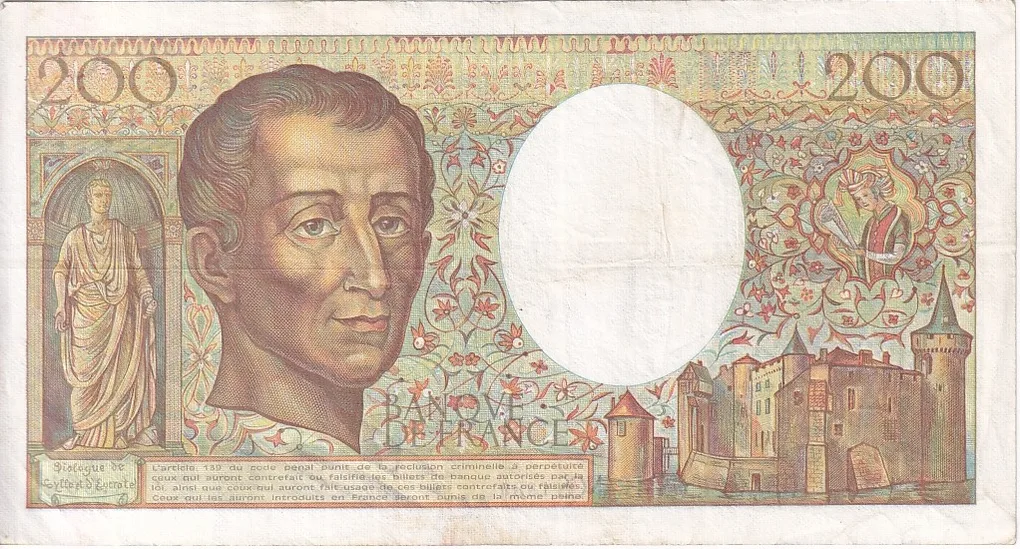 France 200 Francs 1981-1992 Big Size Old Issue Very Fine Note Rare