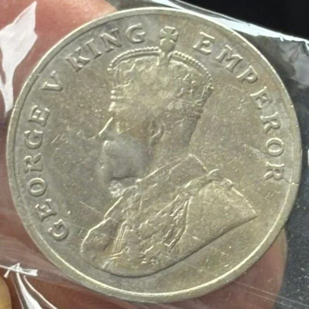 Extremely Rare 8 Anna 1920 George V King Emperor