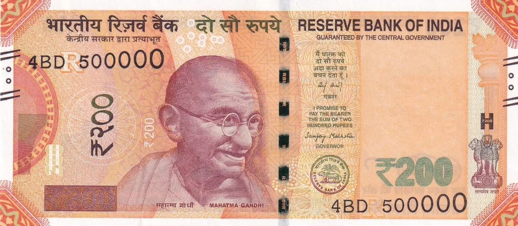 500000 FANCY NUMBER 200 RUPEES GOVERNOR SANJAY MALHOTRA GEM UNC NOTE