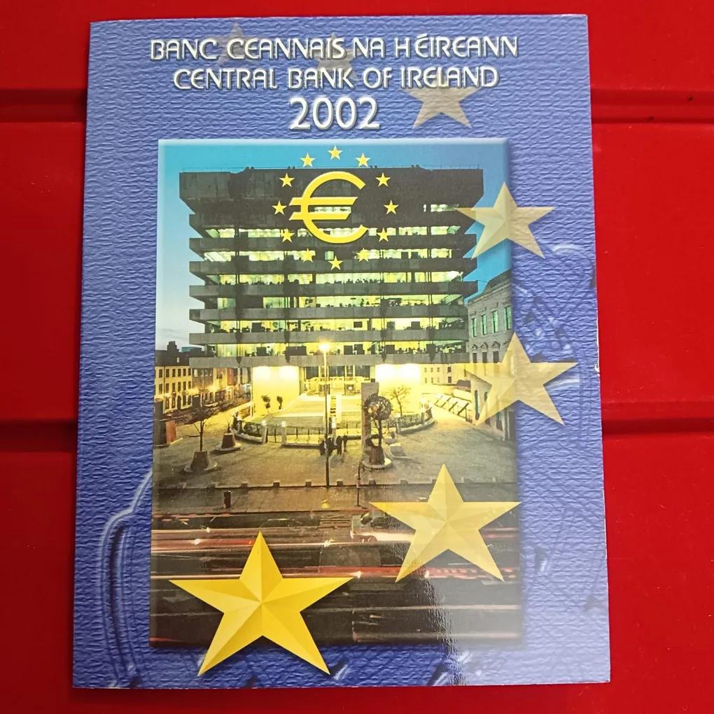 Rare Central Bank of Ireland Euro Coin Set 2002 Year