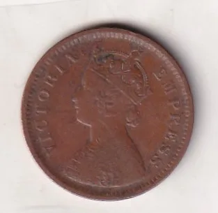 1886 British- India 1/2 Pice (Victoria) Calcutta Mint Rare Coin#C-169