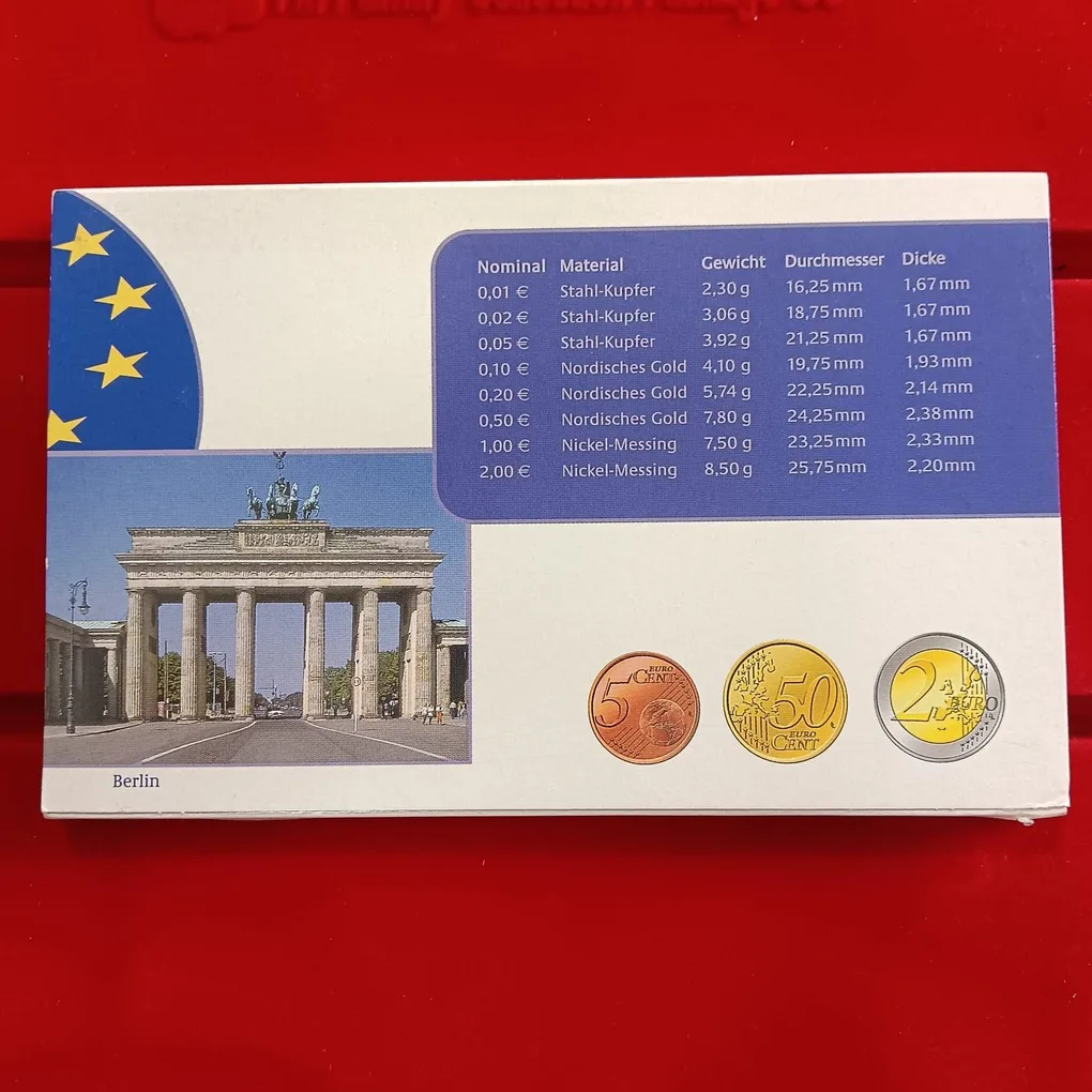 Rare 2003 official Germany Euro coin Proof set the Berlin Mint indicated by the 'A'mint Mark