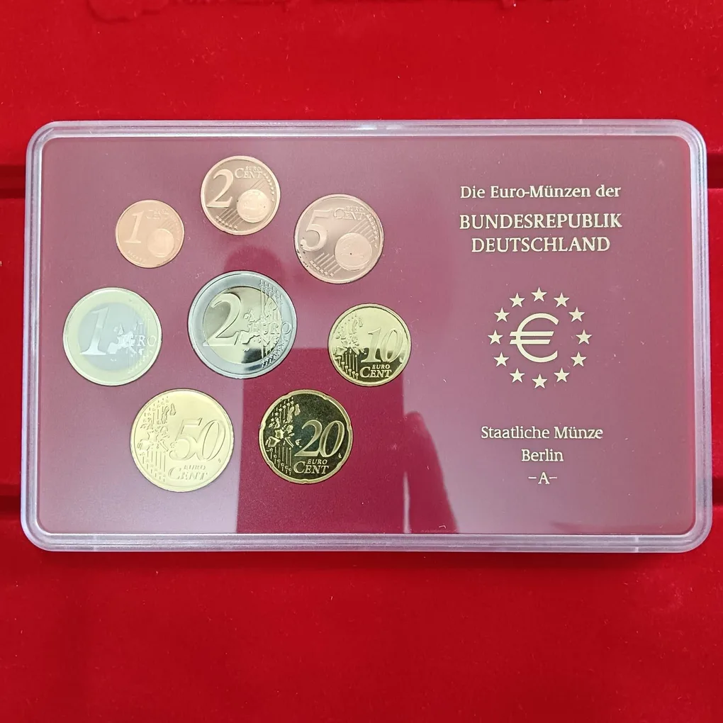 Rare 2003 official Germany Euro coin Proof set the Berlin Mint indicated by the 'A'mint Mark