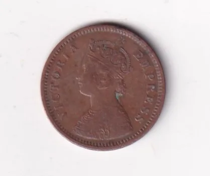 1887 British- India 1/2 Pice (Victoria) Calcutta Mint Rare Coin#C-221