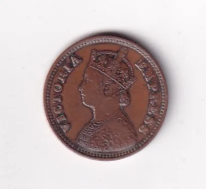 1900 British- India 1/2 Pice (Victoria) Calcutta Mint Rare Coin#C-248
