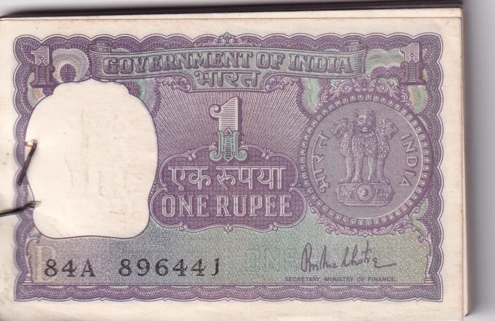 ( 60 NOTE ) SERIAL PACKET 1 RUPEES 1980 BIG COIN GOVERNOR R.N.MALHOTRA