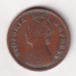 1897 British- India 1/2 Pice (Victoria) Calcutta Mint Rare Coin#C-247