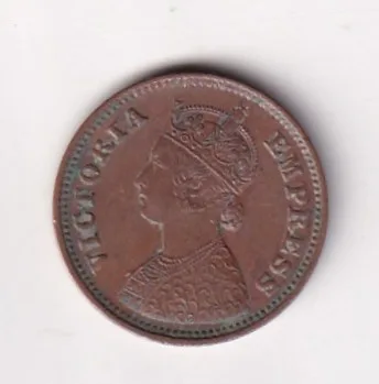1897 British- India 1/2 Pice (Victoria) Calcutta Mint Rare Coin#C-264