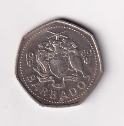 Barbados 1 Dollar 1989 - Elizabeth II lowest price Rare Coin #C-299