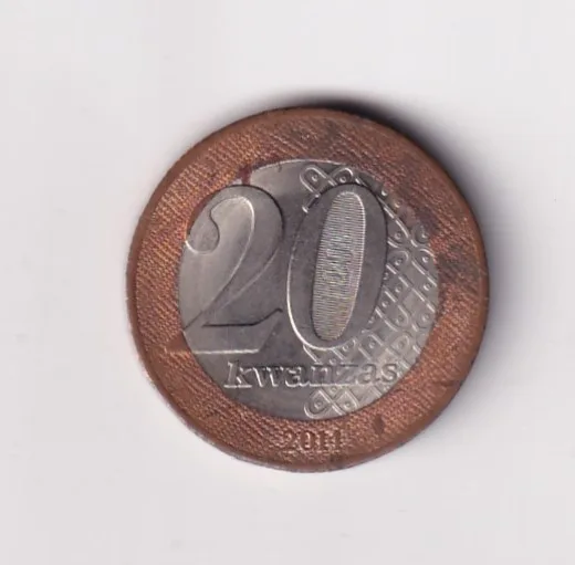 Angola 20 Kwanzas 2014 Rainha Njinga lowest price Rare Coin #C-303