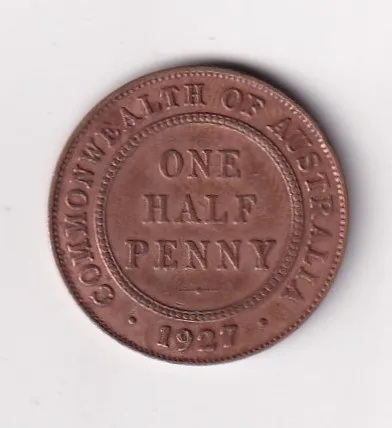 United Kingdom ½ Penny 1927 - George V lowest price Rare Coin #C-307
