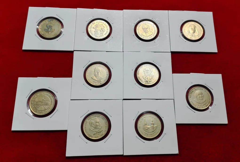 5 RUPEE 10 DIFFERENT COMMERATIVE COIN