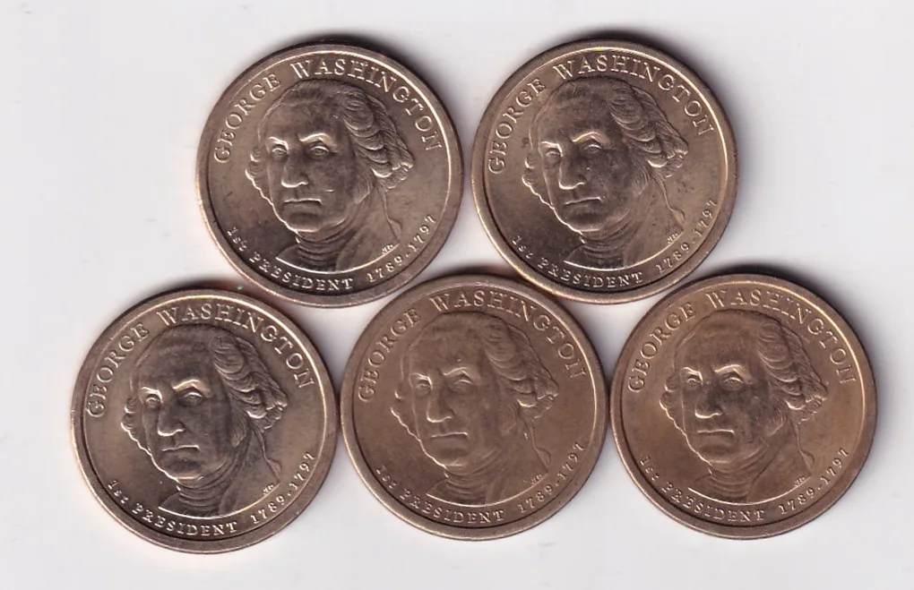 United States 1 Dollar 2007 George Washington Commemorative issue Rare Coin { Buyer will receive randomly 1 coin} #C-356