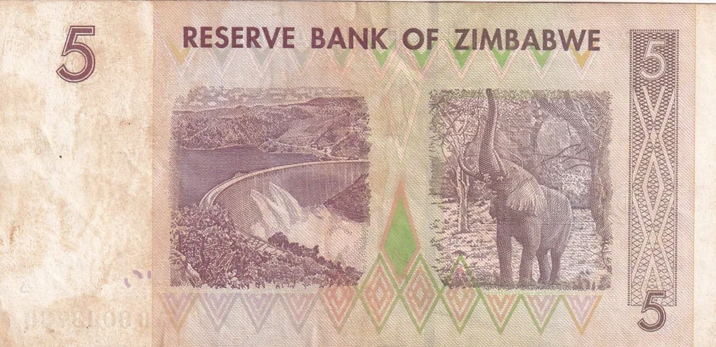 Zimbabwe 5 Dollars Rare Note (With Ending 786 Fancy Number)