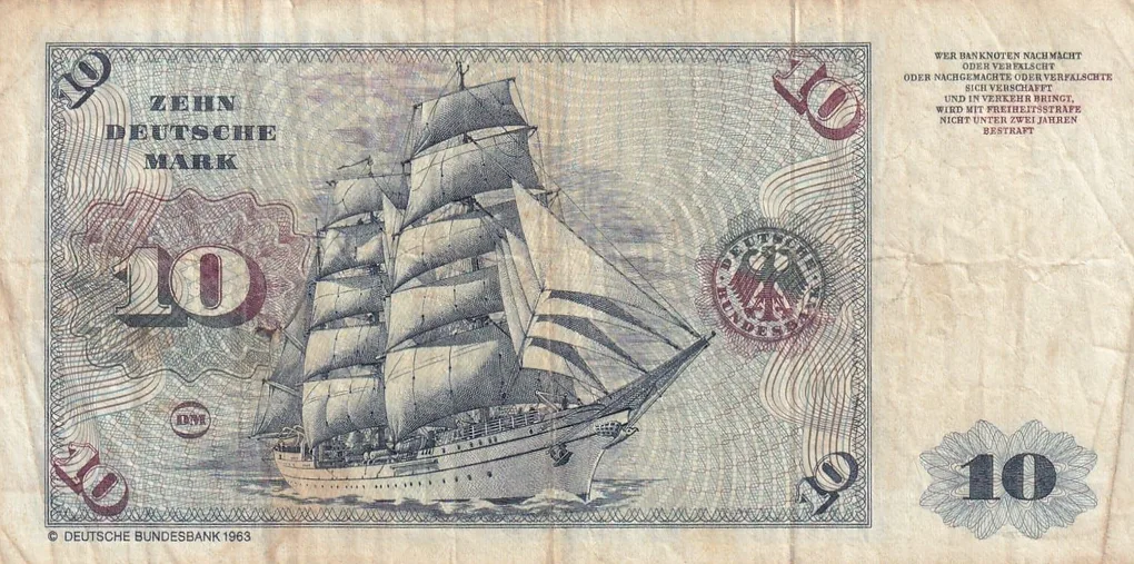Germany,10 Deutsche Mark Rare Note #B2