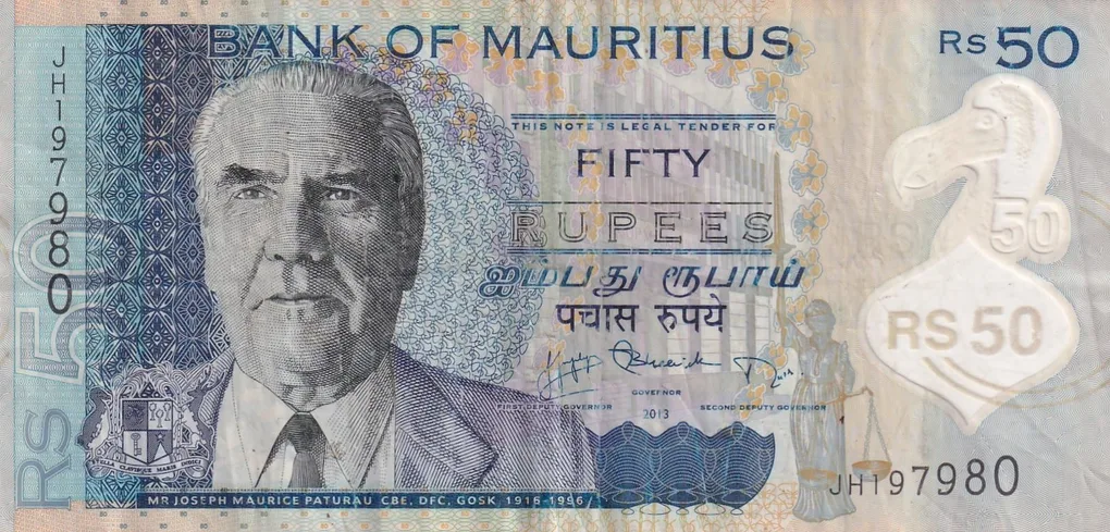 Mauritius 50 Rupees Rare Polymer Note#B2