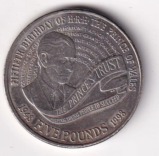 United Kingdom 5 Pounds 1998 (Elizabeth II Prince Charles' 50th Birthday) UNC Commemorative Coin