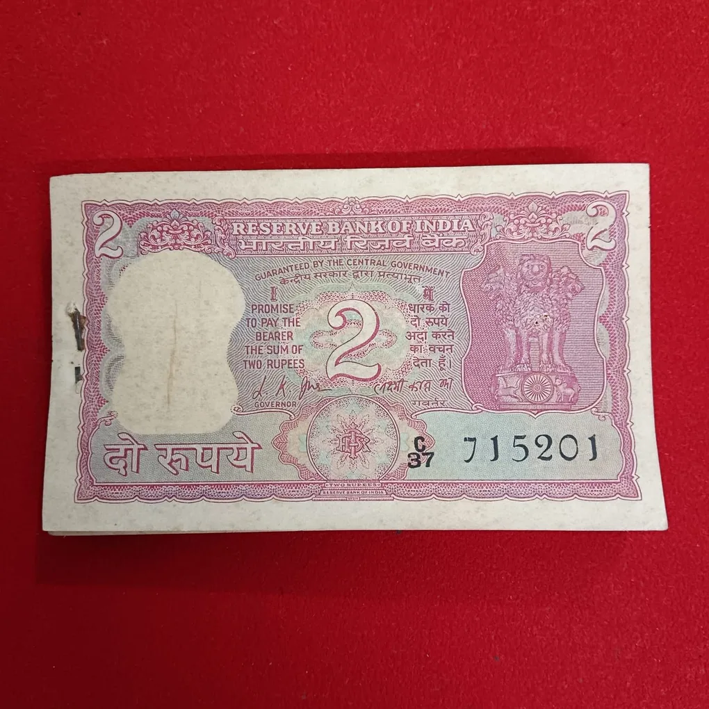 Extremely Rare Two Rs Back Side Mahatma Gandhi Ji Full Serial Bundle Governor LK Jha Reserve Bank of India 715201
