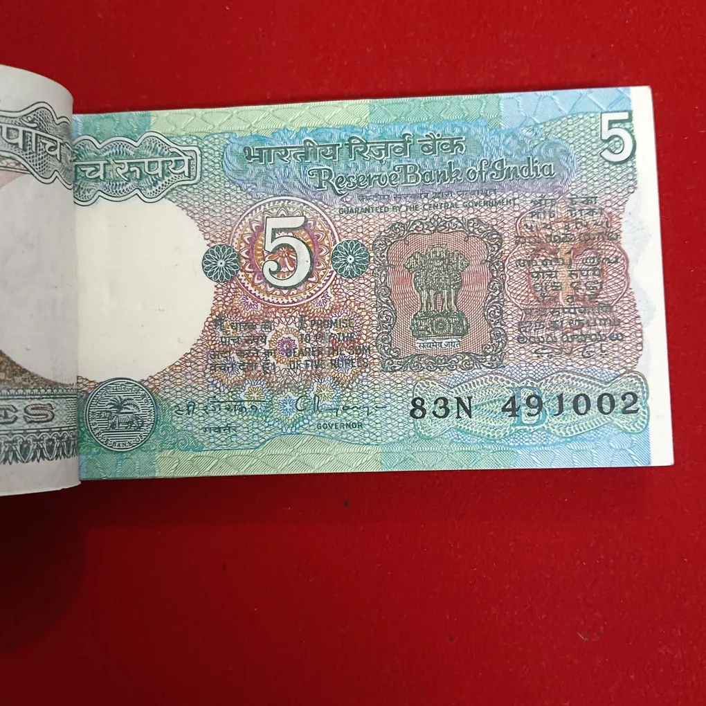 Five Rs Rare Tractor Full Serial Bundle Governor C Rangarajan Unc Condition Reserve Bank of India 491001