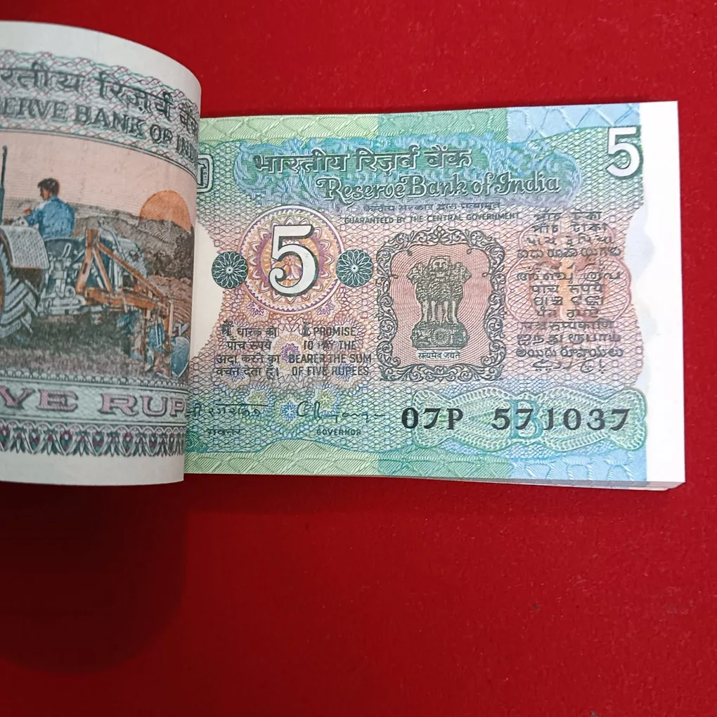 Five Rs Rare Tractor Full Serial Bundle Governor C Rangarajan Unc Condition Reserve Bank of India 571001