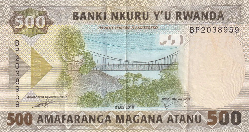 Rwanda 500 Francs Rare Note #B2