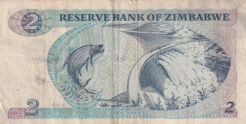 Zimbabwe 2 Dollars Rare Note #B2