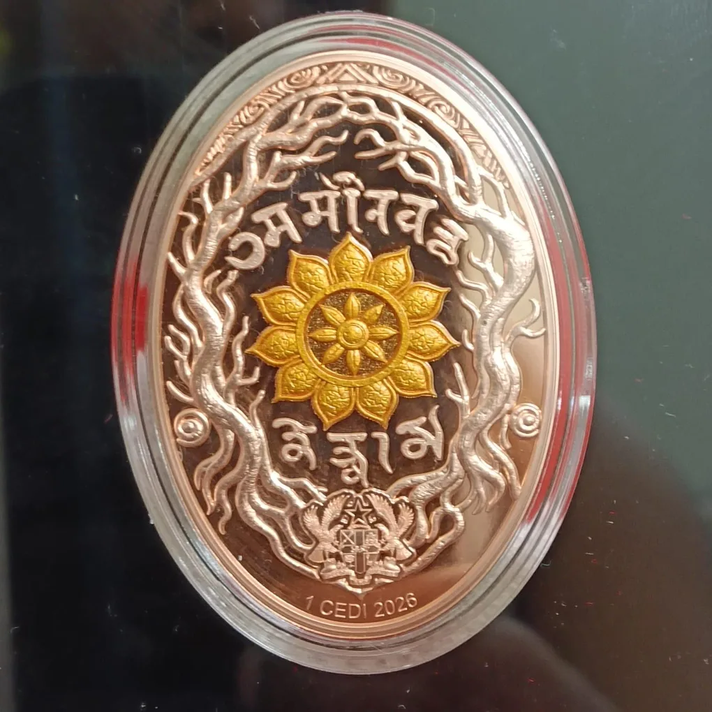 Extremely Rare Item The Smile Of Khmer (2) 1 Ghana Sadi Proof Coin Issue The Republic of Ghana