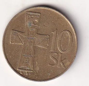 Slovakia 10 Korún 1995 Rare Coin#J-45