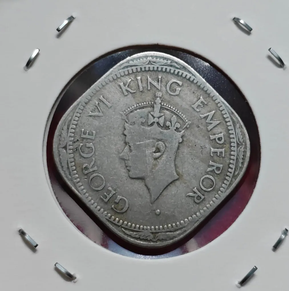 2 ANNAS 1946 GEORGE VI KING EMPEROR COIN SKU 007