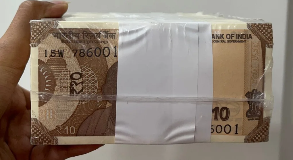 786001 ( Full Fancy Number pack rim + 786786 ) 10 Rupees 2024 RBI Governor Sanjay Malhotra Sealed 1000 note pack RIM