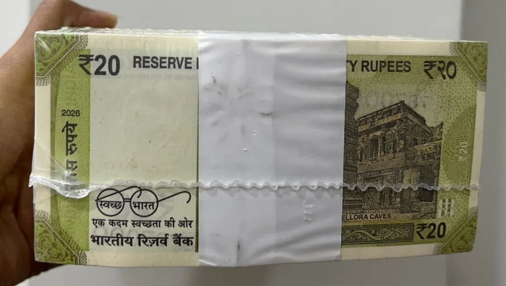 786001 ( Full Fancy Number pack rim + 786786 ) 20 Rupees 2026 RBI Governor Sanjay Malhotra Sealed 1000 note pack RIM