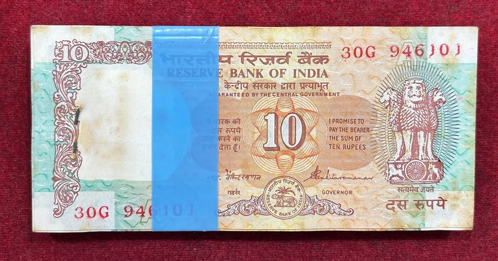 10 RUPEES SHALIMAR GOVERNOR S. VENKATARAMANAN RARE SERIAL PACKET